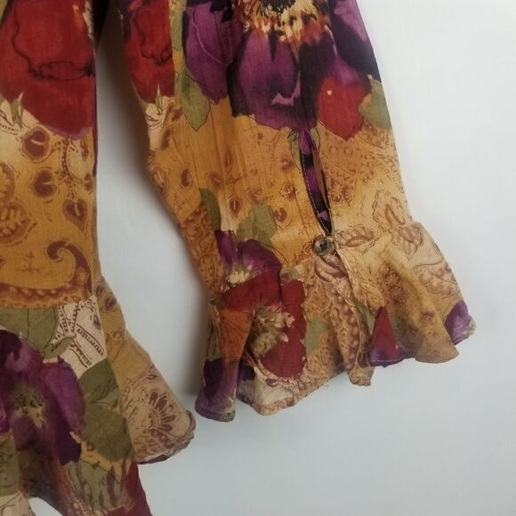 CHAPS TOTAL WRAP AROUND FLORAL TOP. SIZE M. - Picture 10 of 11